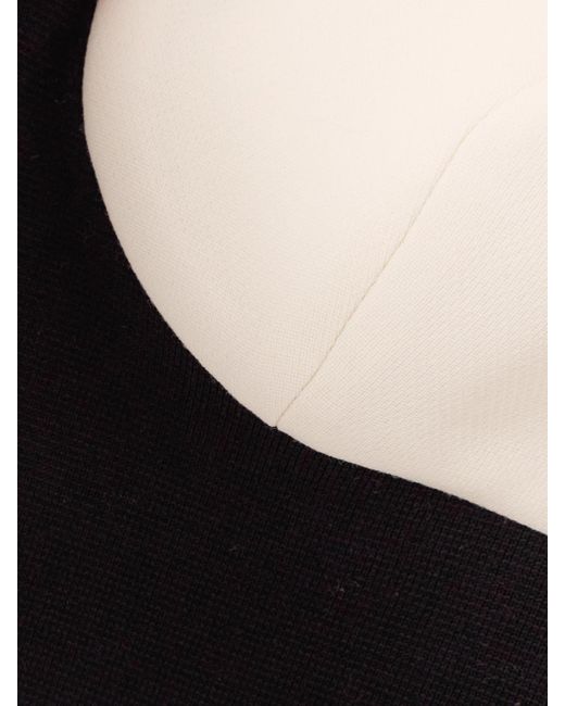 Gabriela Hearst Black Enoch Wool-Crepe And Silk Cropped Top