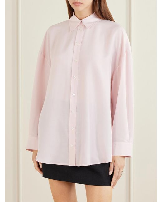 Veronica de Piante Pink Maren Silk Shirt