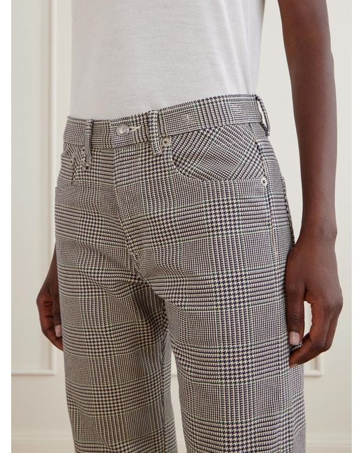 R13 Gray Bf Prince Of Wales Straight-Leg Jeans