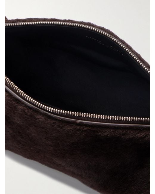 Proenza Schouler Brown Silo Shearling Clutch