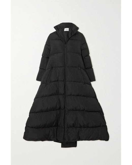 Balenciaga Oversized Quilted Padded Shell Coat in Black Lyst UK