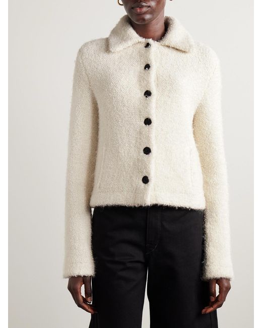 Proenza Schouler Natural Sylvie Bouclé-Knit Alpaca-Blend Jacket