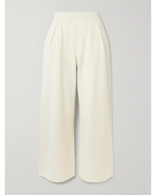 Max Mara Natural Bora Pleated Wool Pants