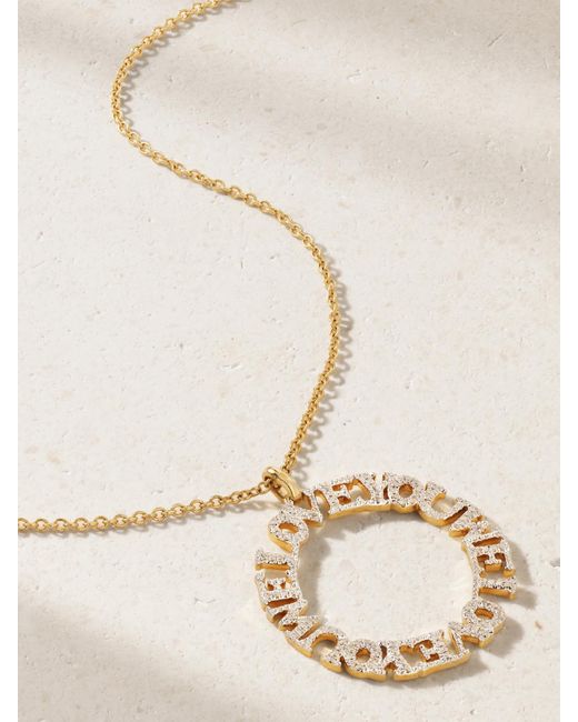 Yvonne Léon Natural Kette Aus 9 Karat Mit Diamanten