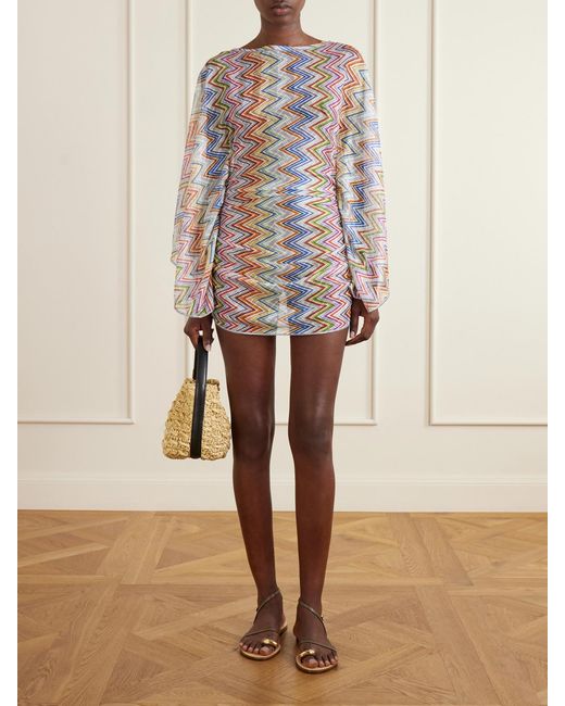 Missoni Natural Striped Crochet-Knit Cover-Up