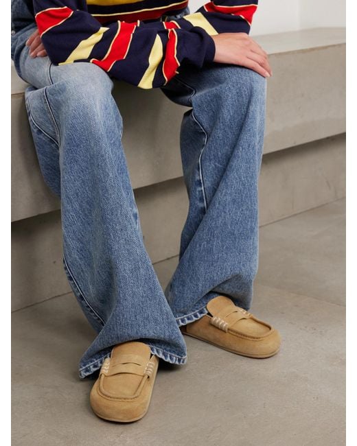 Mules En Daim Stitch J.W. Anderson en coloris White