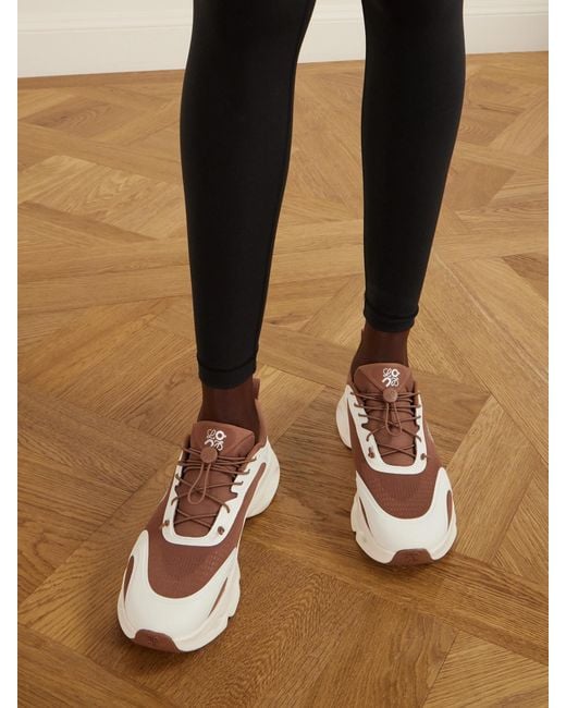 Loewe Brown On Cloudsolo Rubber-Trimmed Recycled Mesh Sneakers