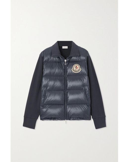 Moncler panelled jersey and deals quilted shell down jacket