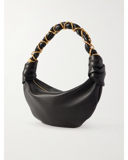 Saint Laurent Black Amalia Mini Leather Shoulder Bag