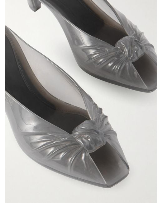 Chloé Gray Ruched Tpu Mules
