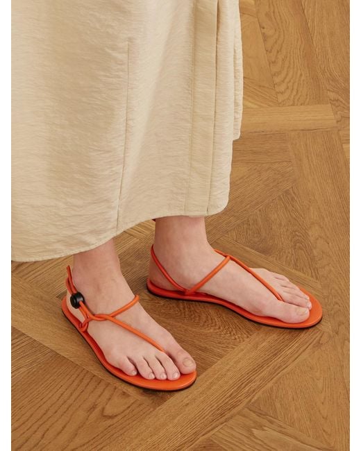 Jamie Haller Pink The String Theory Leather Thong Sandals