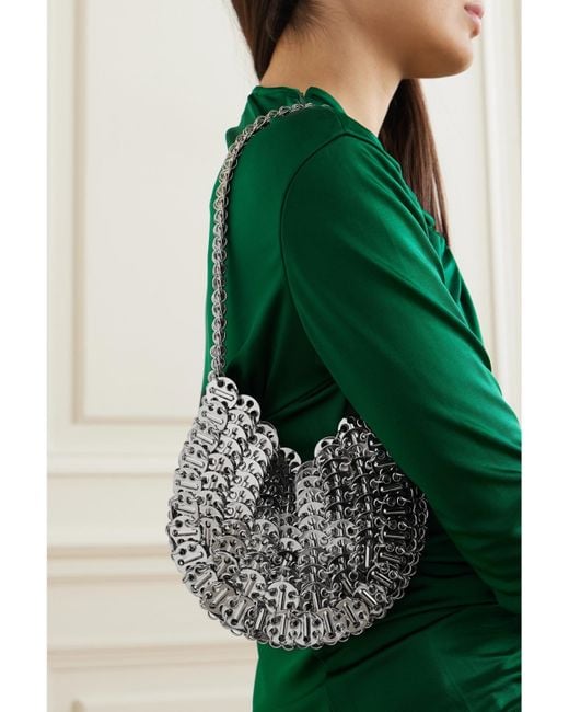 Rabanne White 1969 Moon Chainmail Shoulder Bag