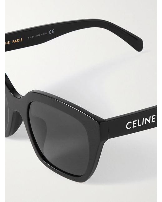 Céline Gray Oversized Square-Frame Acetate Sunglasses