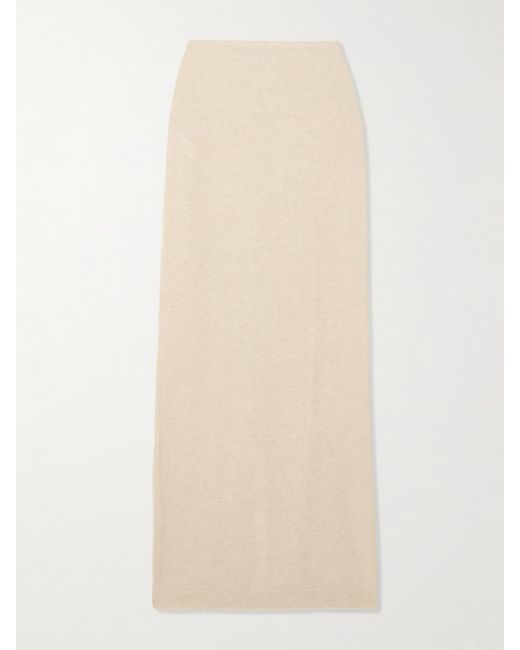 ÉTERNE Natural Emma Cashmere Maxi Skirt