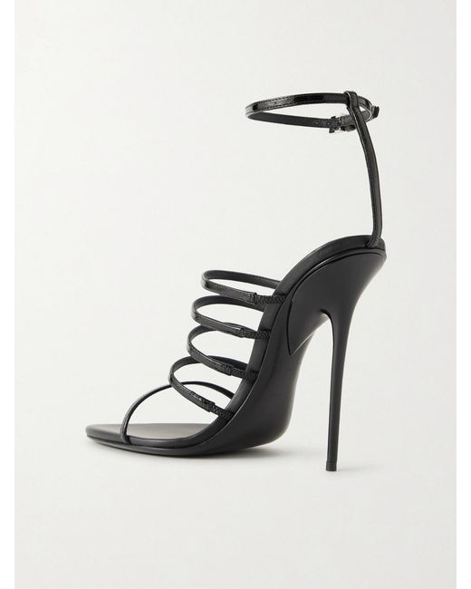 Alaïa Women's White 110 Patent-Leather Sandals