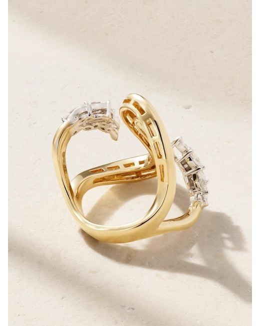 YEPREM Natural 18-Karat And Diamond Ring