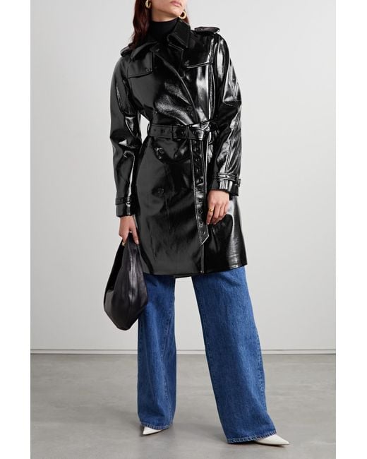 Michael kors leather trench hotsell coat womens