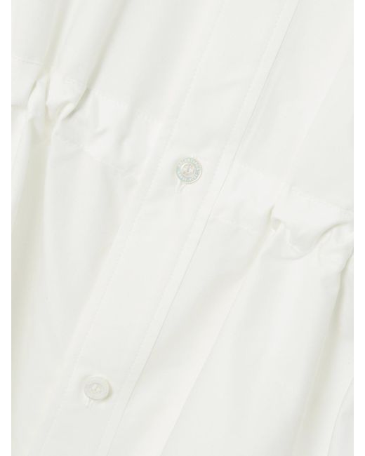 Balenciaga Natural Hourglass Gathered Cotton-Poplin Shirt