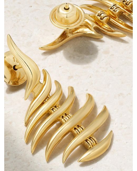 Fernando Jorge Metallic Flame Mini 18-Karat Earrings