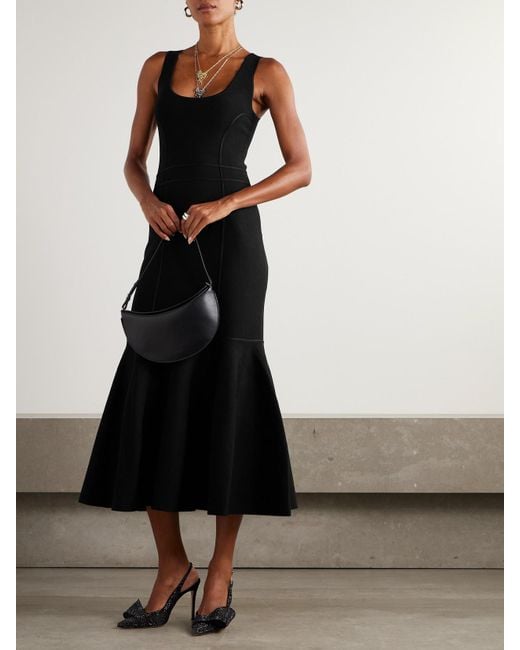 Zimmermann Black Midikleid Aus Strick Mit Volant