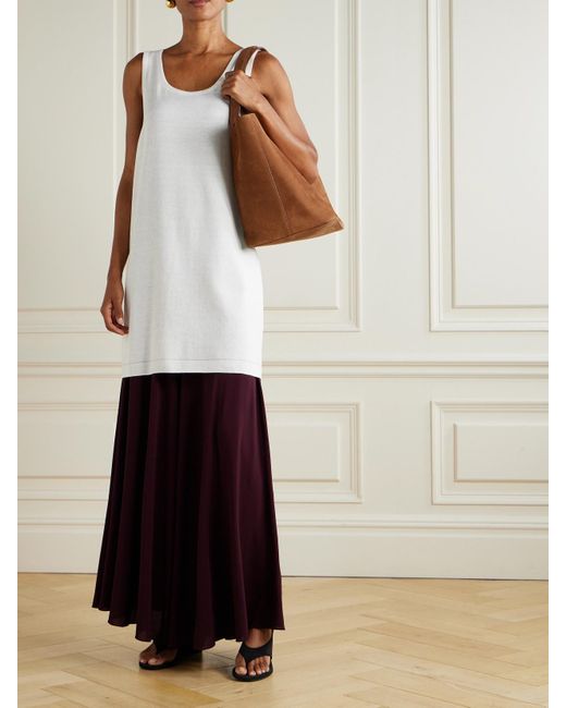 Alaïa White Cotton-Blend Mini Dress