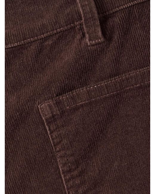 Nili Lotan Purple Florence Cotton-Blend Corduroy Flared Pants
