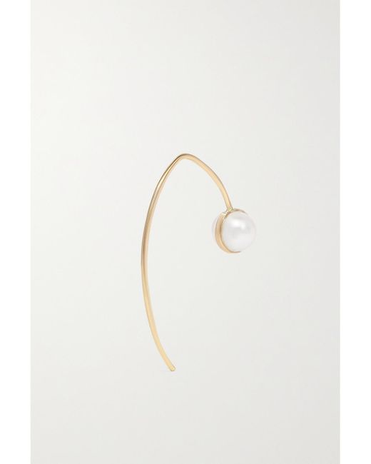 Melissa Joy Manning Brown Wishbone 14-Karat Recycled Pearl Earrings