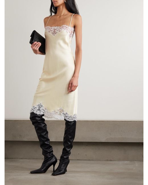 textured crinkle lace midi dress Midsummer Lace Dress – Cream main image 0