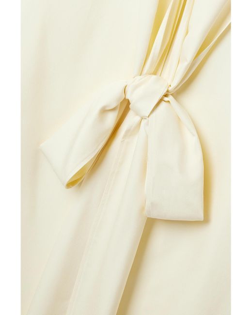 Givenchy White Pussy-Bow Silk Blouse