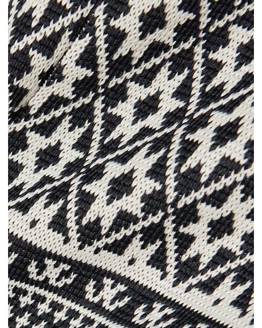 Bogner Black Elissa Intarsia Knit-Trimmed Stretch-Jersey Base Layer