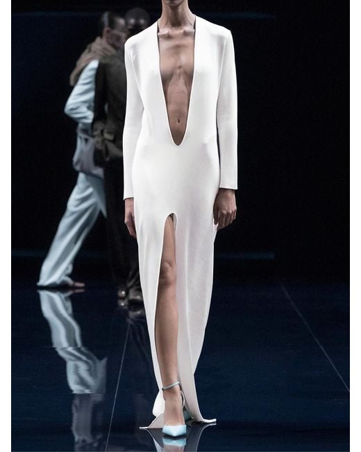 Tom Ford White Liquid Knitted Gown