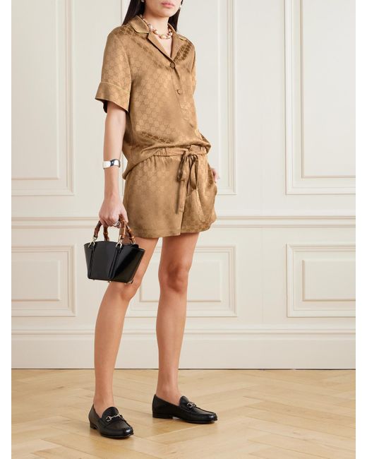 Gucci Natural Gg Satin Shirt