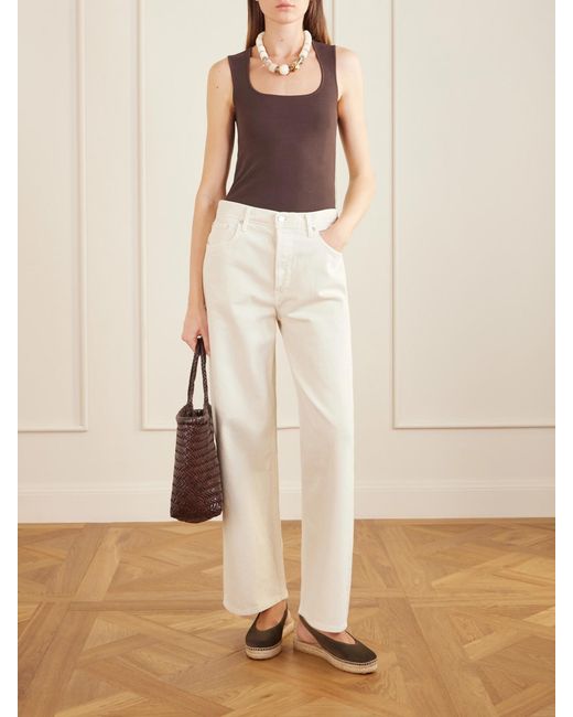 Gianvito Rossi Natural Paz Suede Slingback Espadrilles