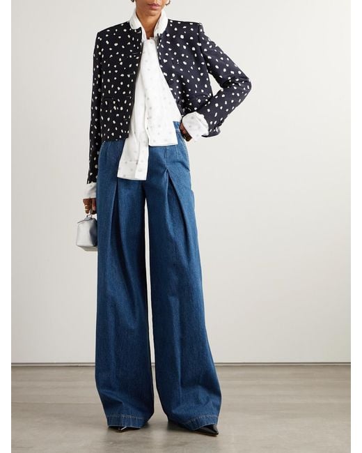Dolce & Gabbana Blue High-Rise Wide-Leg Jeans