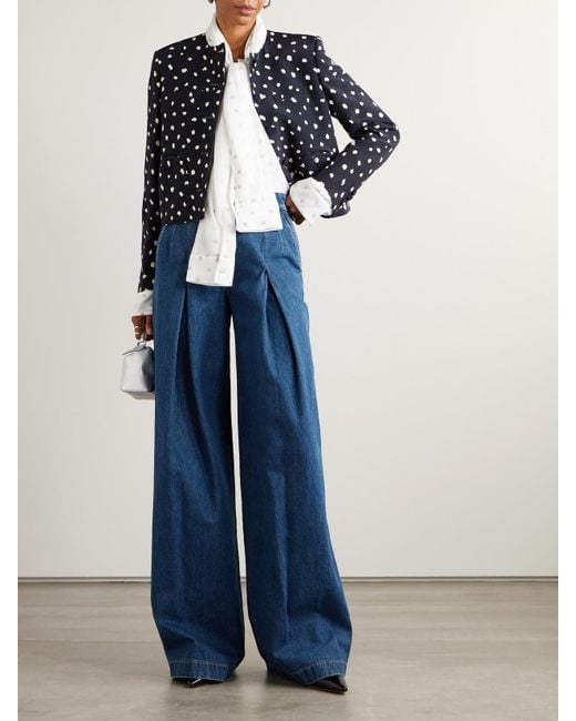 Dolce & Gabbana Blue High-Rise Wide-Leg Jeans