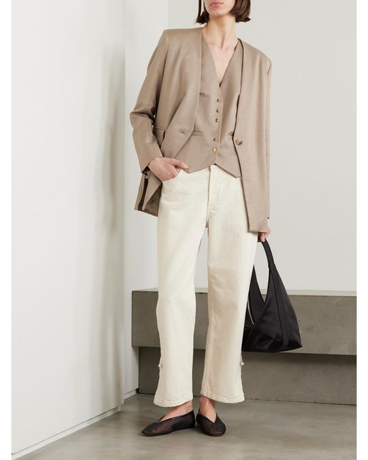 Mother Of Pearl Natural Net Sustain Alison Tencel Lyocell-Blend Twill Waistcoat