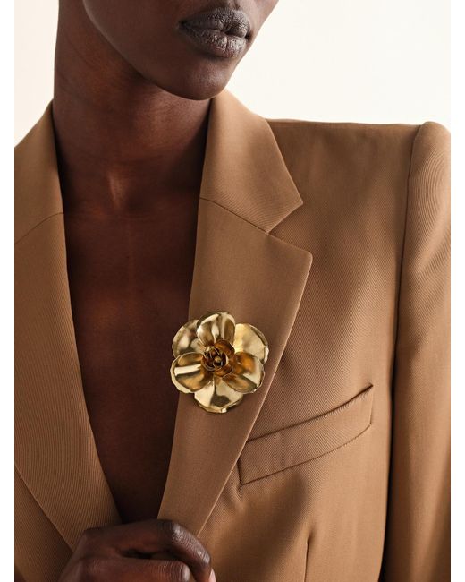 Jennifer Behr Natural Gladiolus-Plated Brooch
