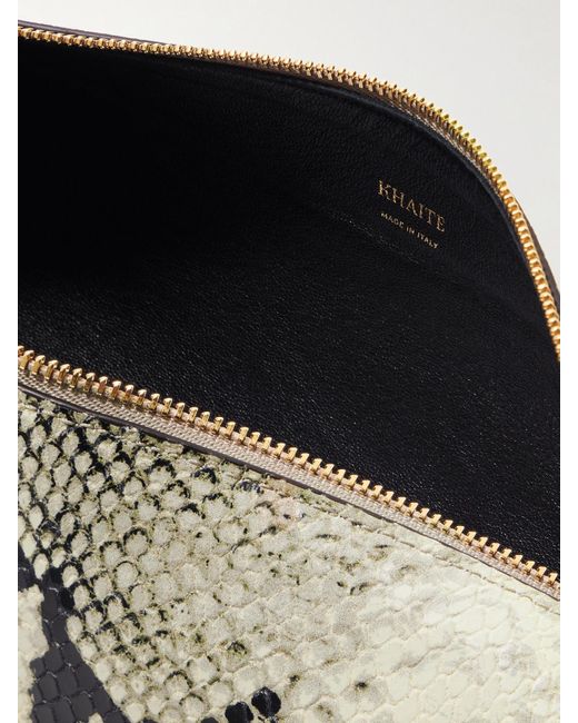 Khaite Metallic Kye Snake-Effect Leather Shoulder Bag