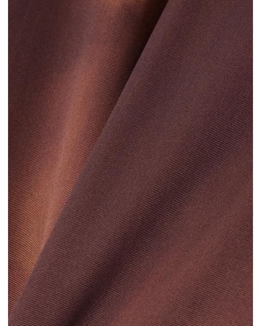 Dima Ayad Red Tie-Dyed Satin-Twill Wide-Leg Pants