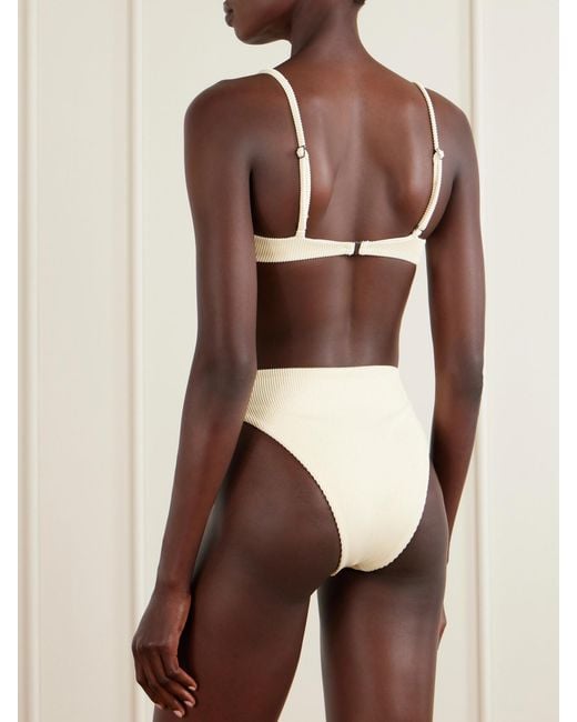 Haight Natural Cora Ribbed Bikini Top