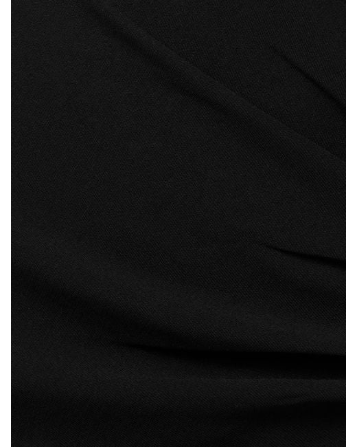 Jonathan Simkhai Black Kally Asymmetrische Robe Aus Crêpe Mit Raffungen Und Falten