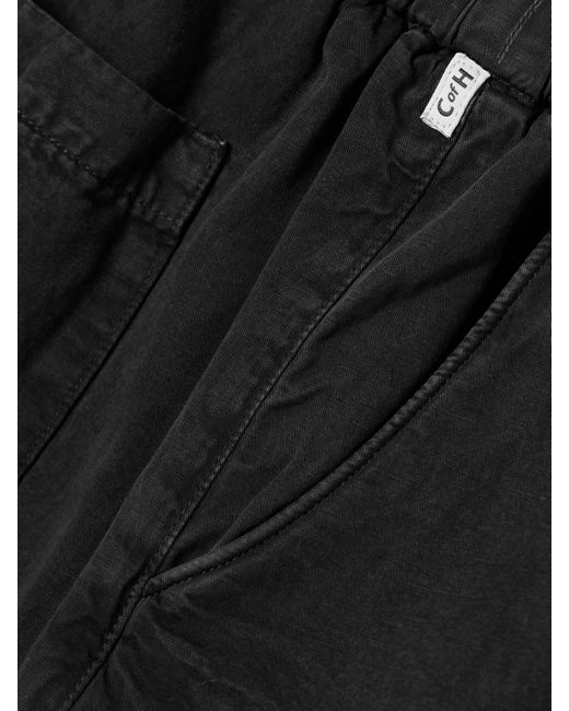 Citizens of Humanity Black Aurora Cotton And Linen-Blend Wide-Leg Pants