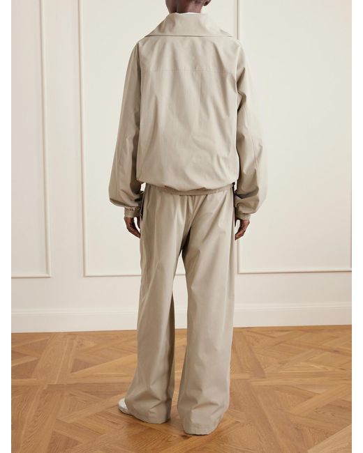 Balenciaga Natural Oversized Embroidered Shell Track Jacket
