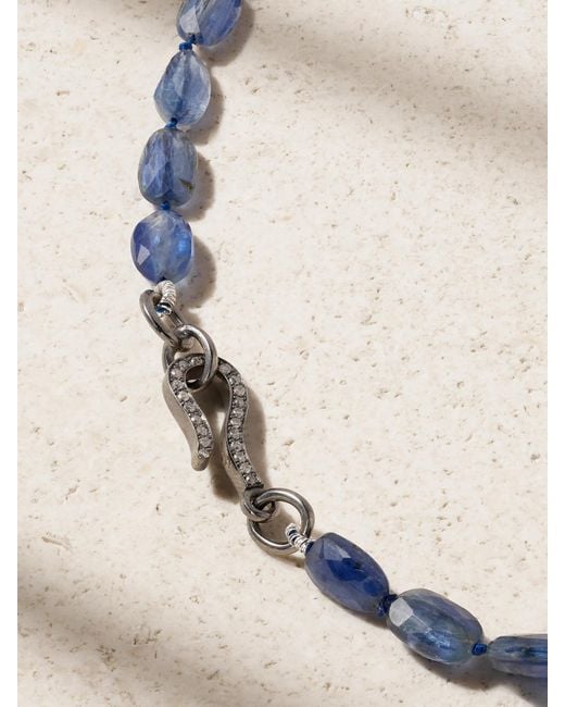 Ileana Makri Natural 18-Karat, Sterling, Kyanite And Diamond Necklace