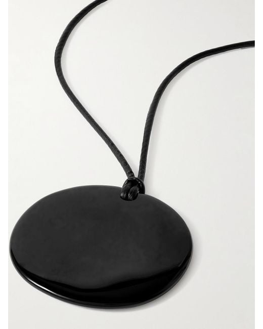 Sophie Buhai Natural Large Full Moon Cord, Onyx And Necklace