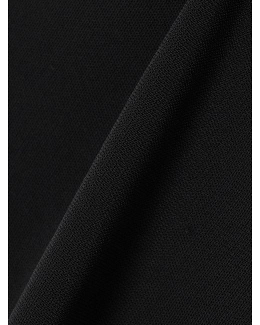 Courreges Black Asymmetric Cutout Stretch-Crepe Tank