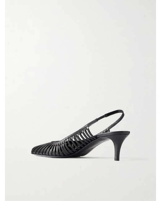 Isabel Marant White Pionee Leather Slingback Pumps