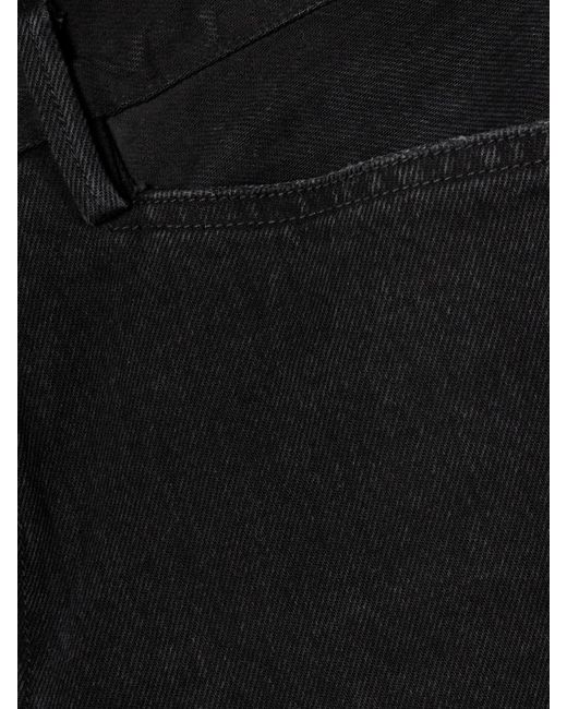 Agolde White Maria Mcmanus Skater Wide-Leg Organic And Recycled Denim Shorts