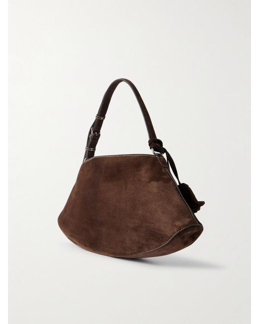 Magda Butrym Brown Maya Suede Shoulder Bag
