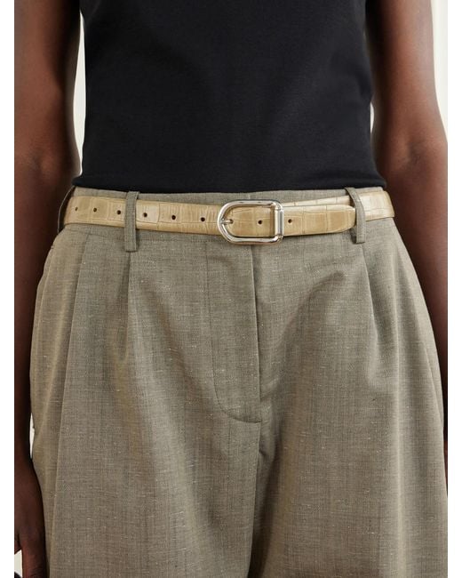 DEHANCHE Natural Mija Embossed Leather Belt